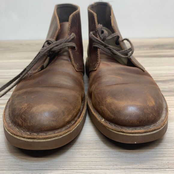 Clarks Men\'s Bushacre 2 Chukka Boot Desert Leather Brown‎ US 11.5 M